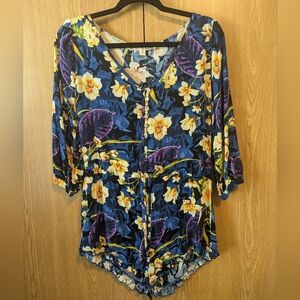 Tropical Floral Romper by California Gypsy size M